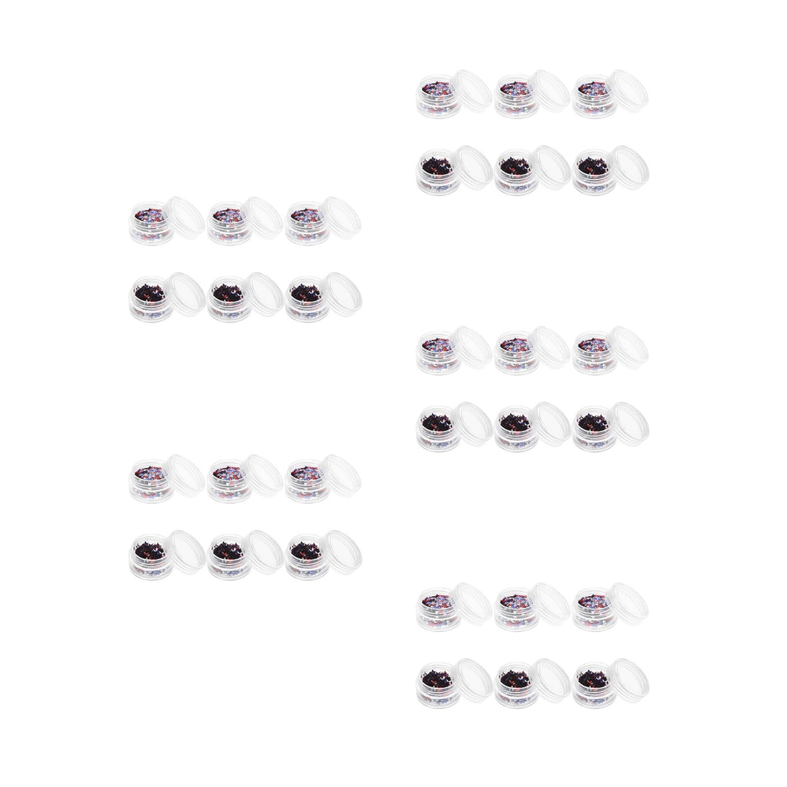 Abaodam 30 Cajas Lentejuelas Pentagrama Calcomanías De Uñas En Forma De Estrella Lentejuelas De Maquillaje De Ojos Confeti De Uñas Estrella Patriótico El Plastico Encanto Escamas De Uñas