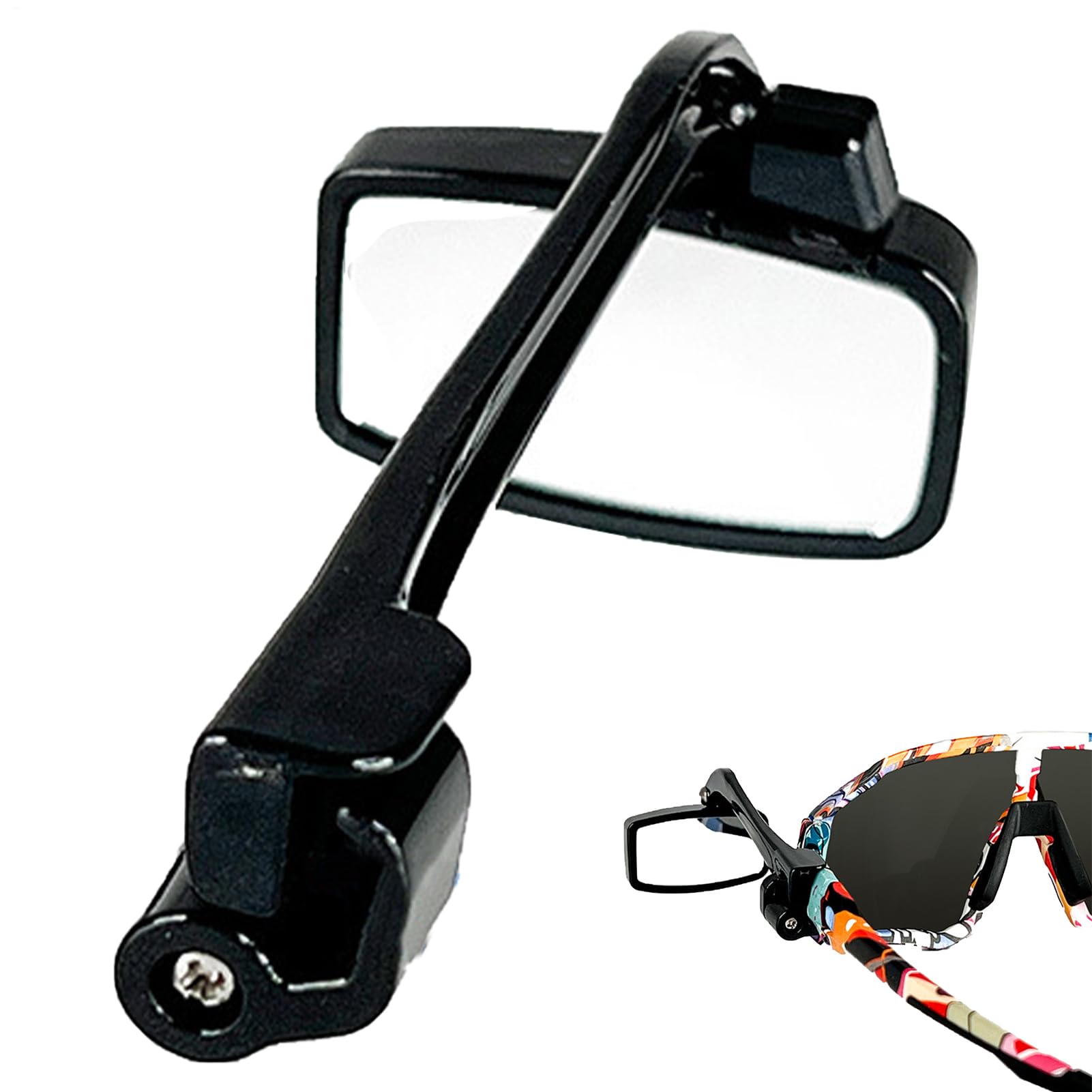 Cycling Glasses Mirror β Bicycle Eyewear Attachment, Flexible Rear Vision Tool | 28g Portable Mountable Mirror for Riders, Adjustable Angle Sunglasses Add-On for Safe Training Rides