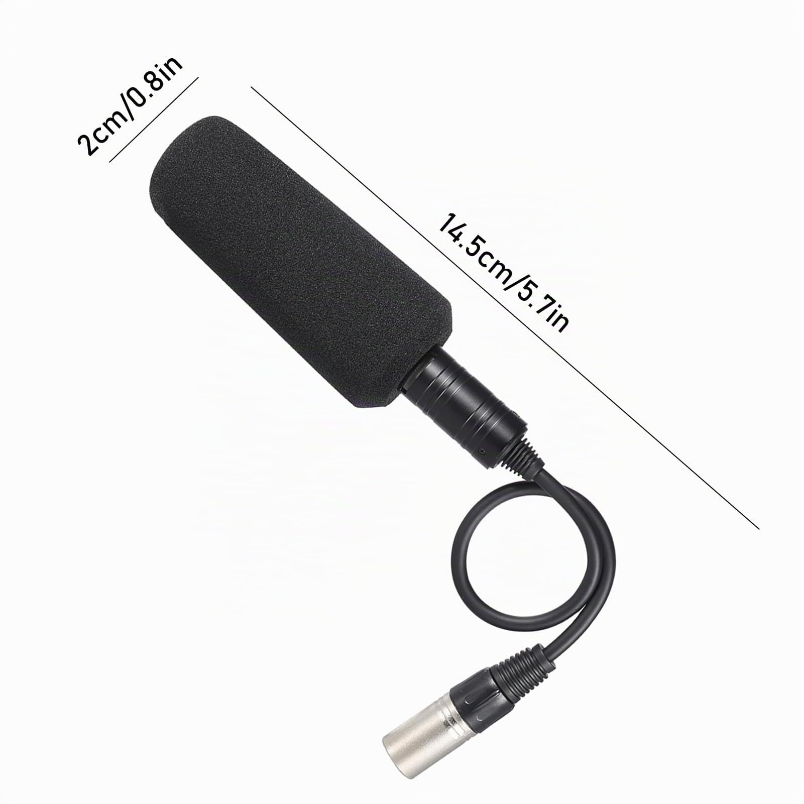 Andoer Micrófono Grabación de vídeo Fotografía Entrevista Estéreo de Condensador Omnidireccional para Sony Panasonic Videocámaras - XLR Interfaz