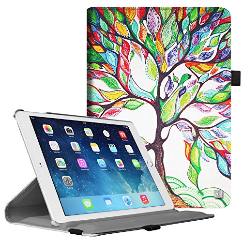 Fintie Case for iPad Air 2-360 Degree Rotating Stand Smart Protective Case Cover with Auto Sleep/Wake Feature for iPad Air 2, Love Tree