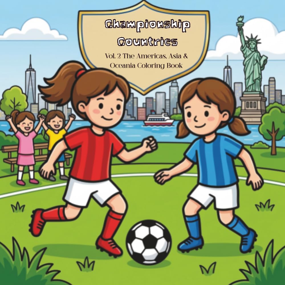 Championship Countries: Vol. 2: The Americas, Asia & Oceania Coloring Book