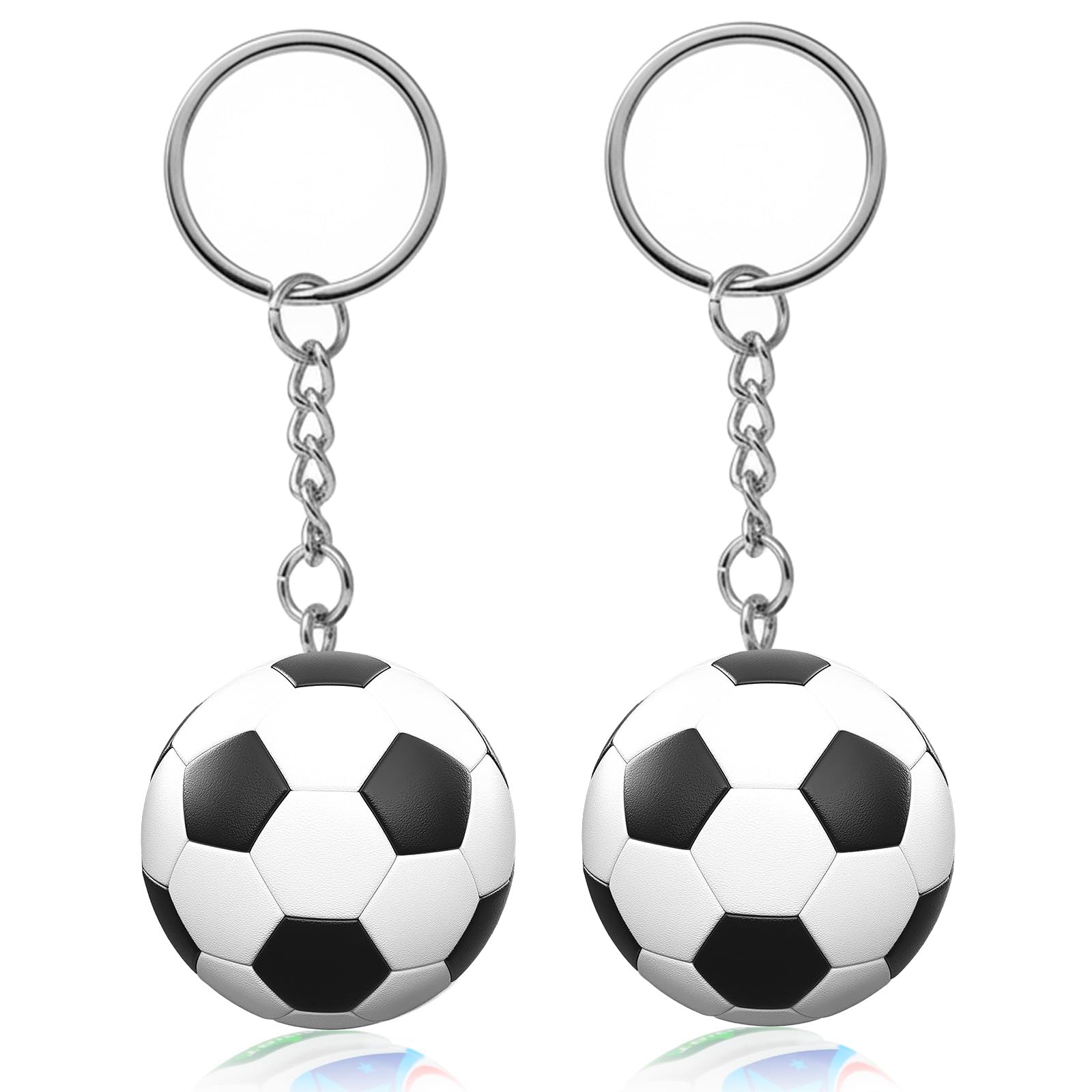 2PCS World Football 2026 Championship Cup Keyring Football Gifts for Boys Girls Host country Mini Flags for Match Day Decorations Accessories Sports Enthusiasts Boyfriend Husband Car Key