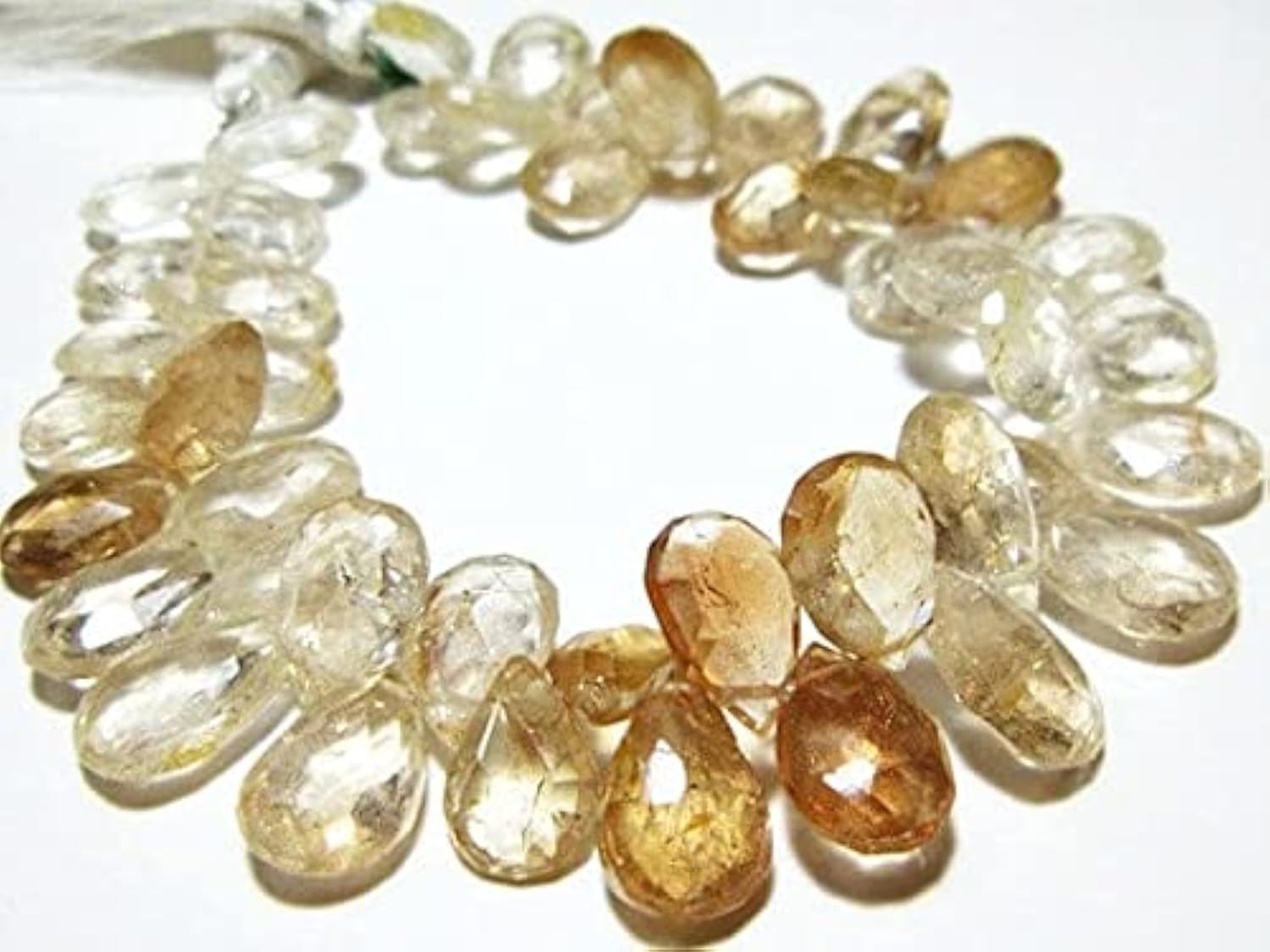 Azurite naturelle de 216 carats LKBEADS perles poires facettées pour bijoux de luxe