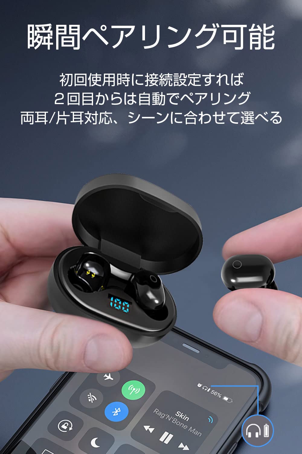 ミニサイズ ワイヤレスイヤホン ホワイト Bluetoothステレオミニイヤホン | カー用品のセイワ