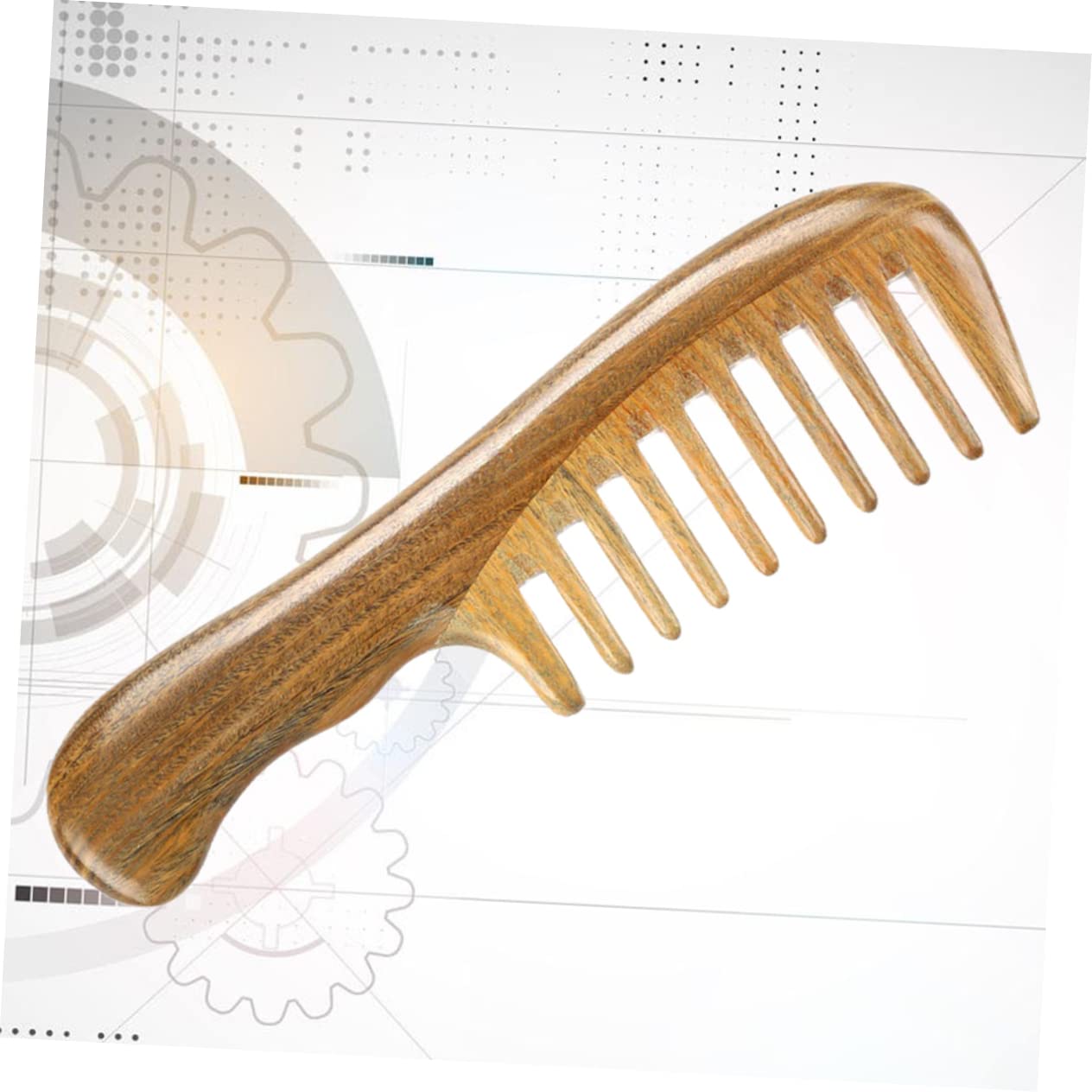 Peine De Masaje De Dientes Anchos Peine De Madera De Sándalo Natural Dientes Anchos y Para Peinar El Cabello