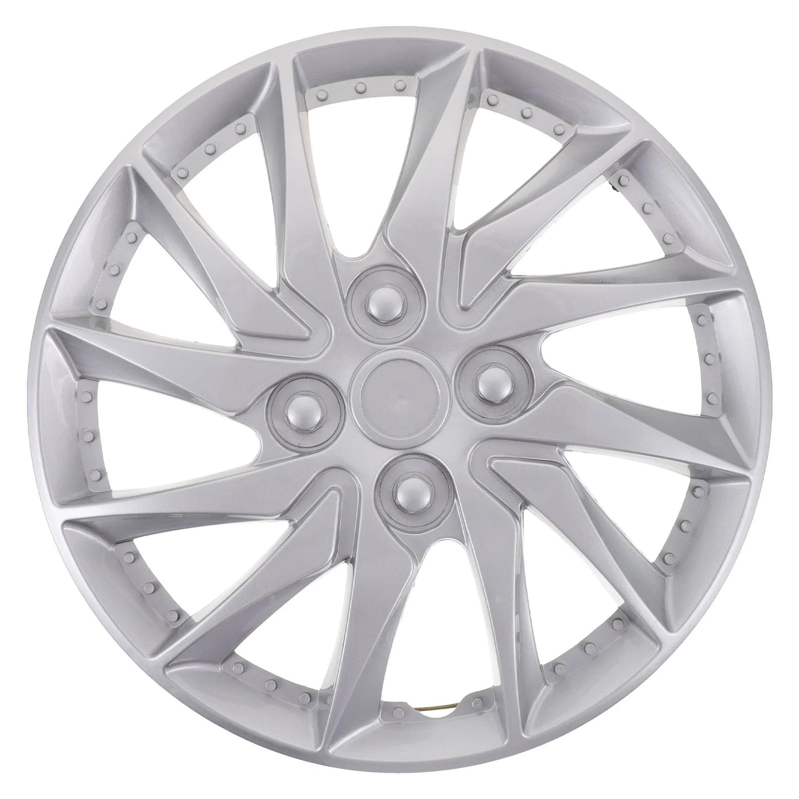 Tapacubos de 14 Pulgadas, Cubierta Rueda, tapacubos Coche(Silver)