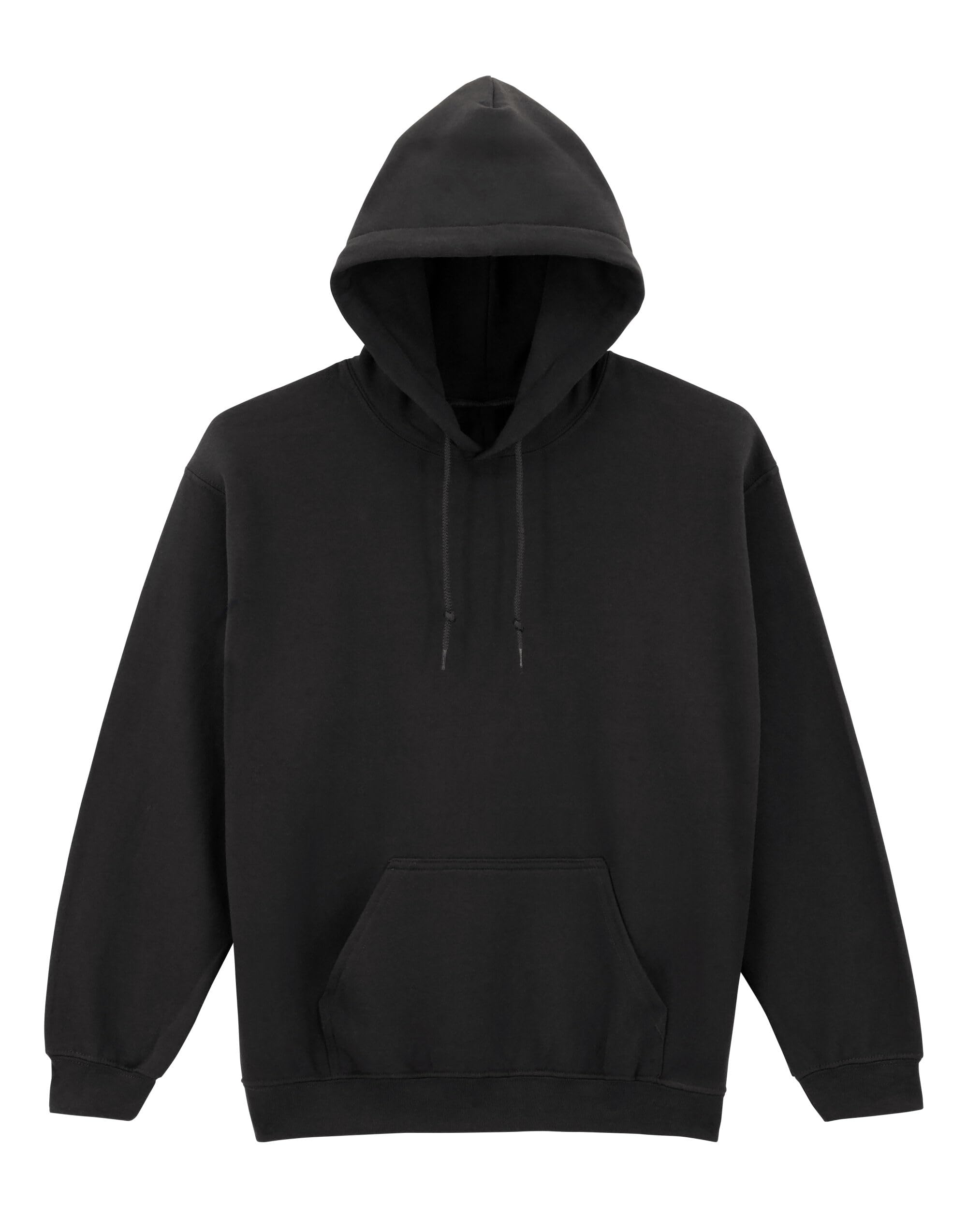 Coozo Men's Black Classic Hooded Sweatshirt – - L