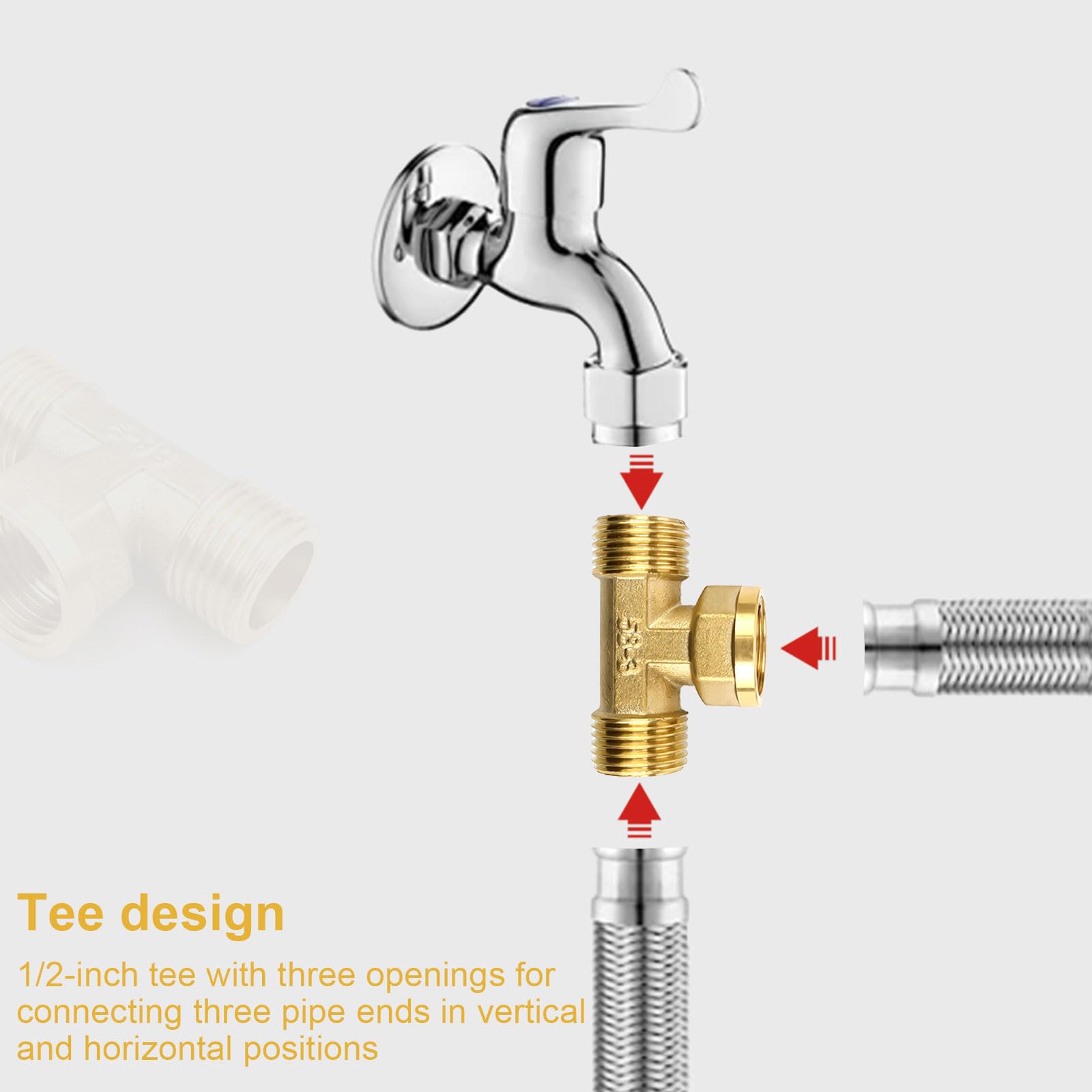 Raccordo A T Al Centro Girevole Filettato - Compressed Air World System - Foto 4