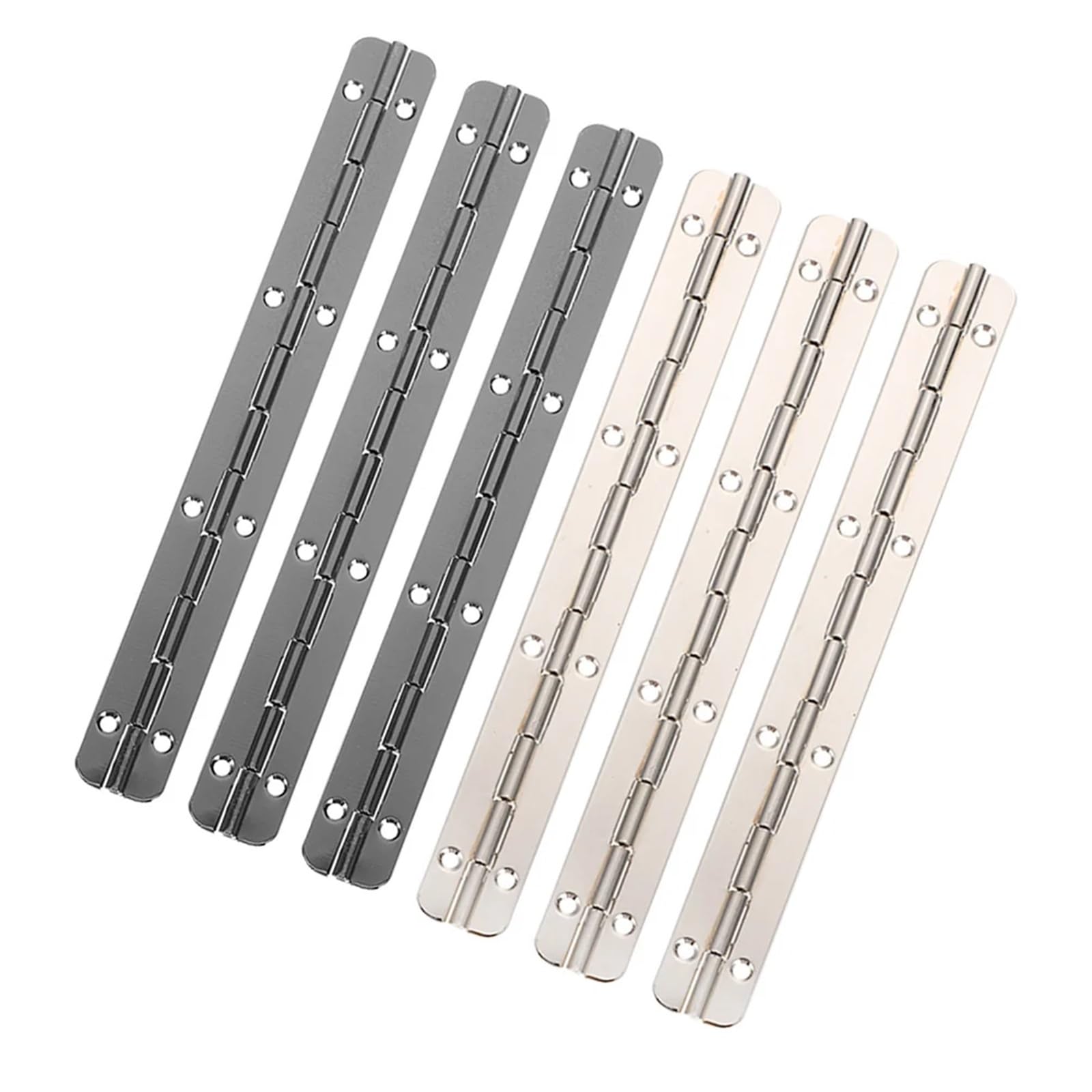 Bisagras de Piano largas 8 Uds., hierro resistente 180 grados for puertas armarios, joyeros, bisagras for cajas madera para Pianos,Barcos