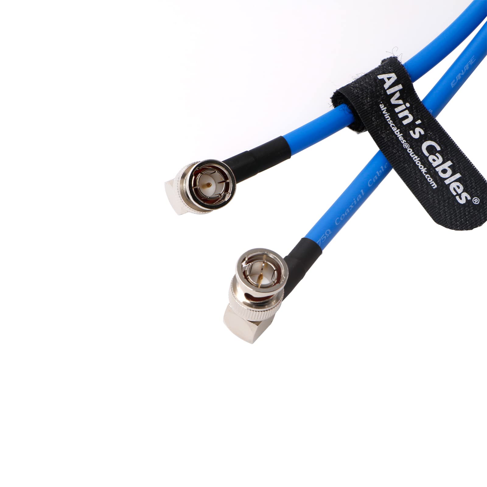 12G BNC-Coaxial-Cable Alvin's Cables HD SDI BNC Male to Male L-Shaped Original Cable for 4K Video Camera 1M Blue