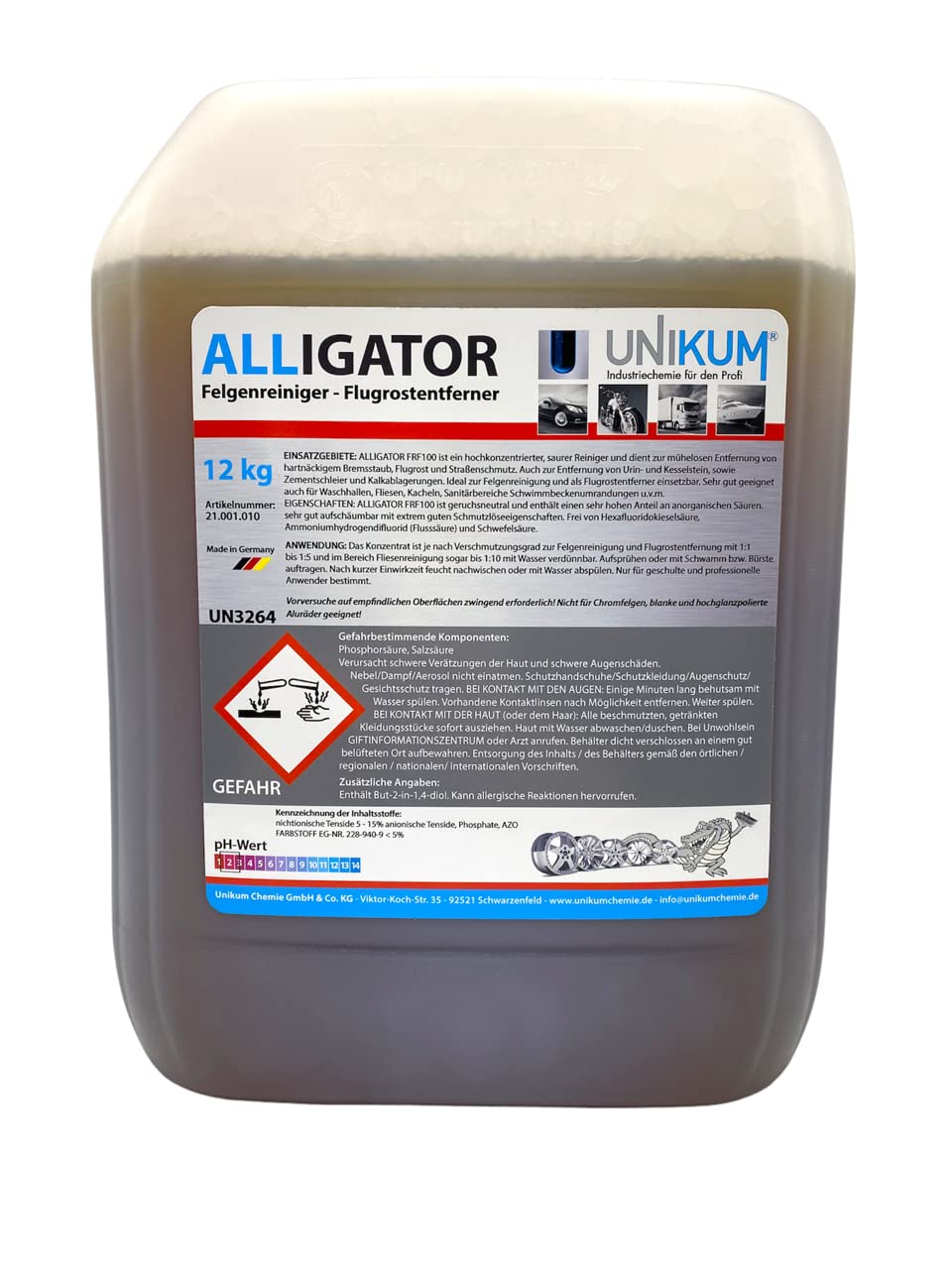 Unikum Alligator Felgenreiniger – Flugrostentferner 12kg