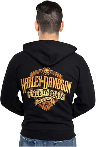 Miniatura 2 de Harley-Davidson Roam Shield - Sudadera con capucha para hombre, color negro