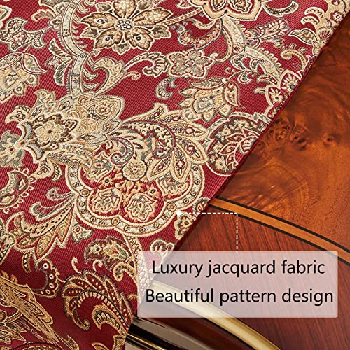Lufeijiashi SBDB-RED-ZQ-72 Luxury Vintage Table Runners 72 Inches Long Embroidery Jacquard Fabric thumb #4