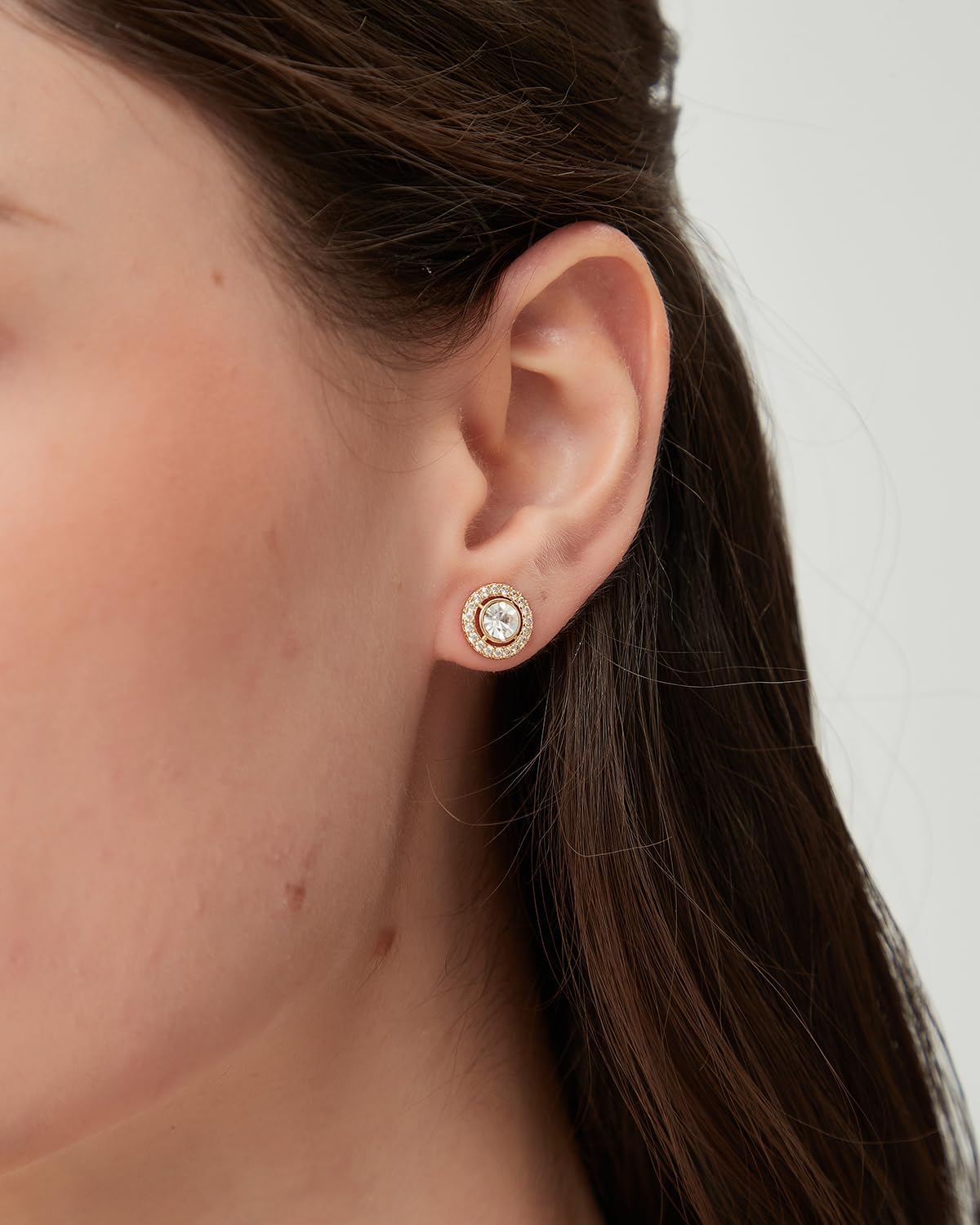 COBI Jewelry Set for Women, 18K Gold & Rhodium Plated CZ Necklace & Earrings, Clover Halo Infinity Solitaire Feather Designs, Dainty Crystal Pendant Sets, Trendy Fashion Gifts for Her - Image 4