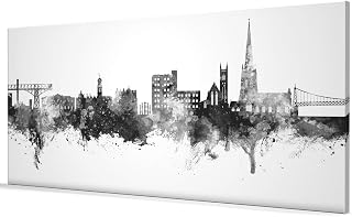 Warrington England Skyline Box Canvas Print -16787