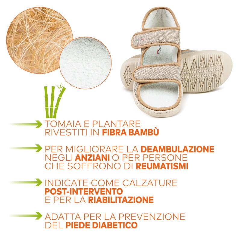 EXTRO STYLE - Sandali Ortopedici Donna e Uomo, Tecnica 11, Per Fasi Post Operatorie, Piede Reumatico, Vasculopatie e Metatarsalgie, Sandali Antiscivolo Con Plantari Estraibili, Grigio