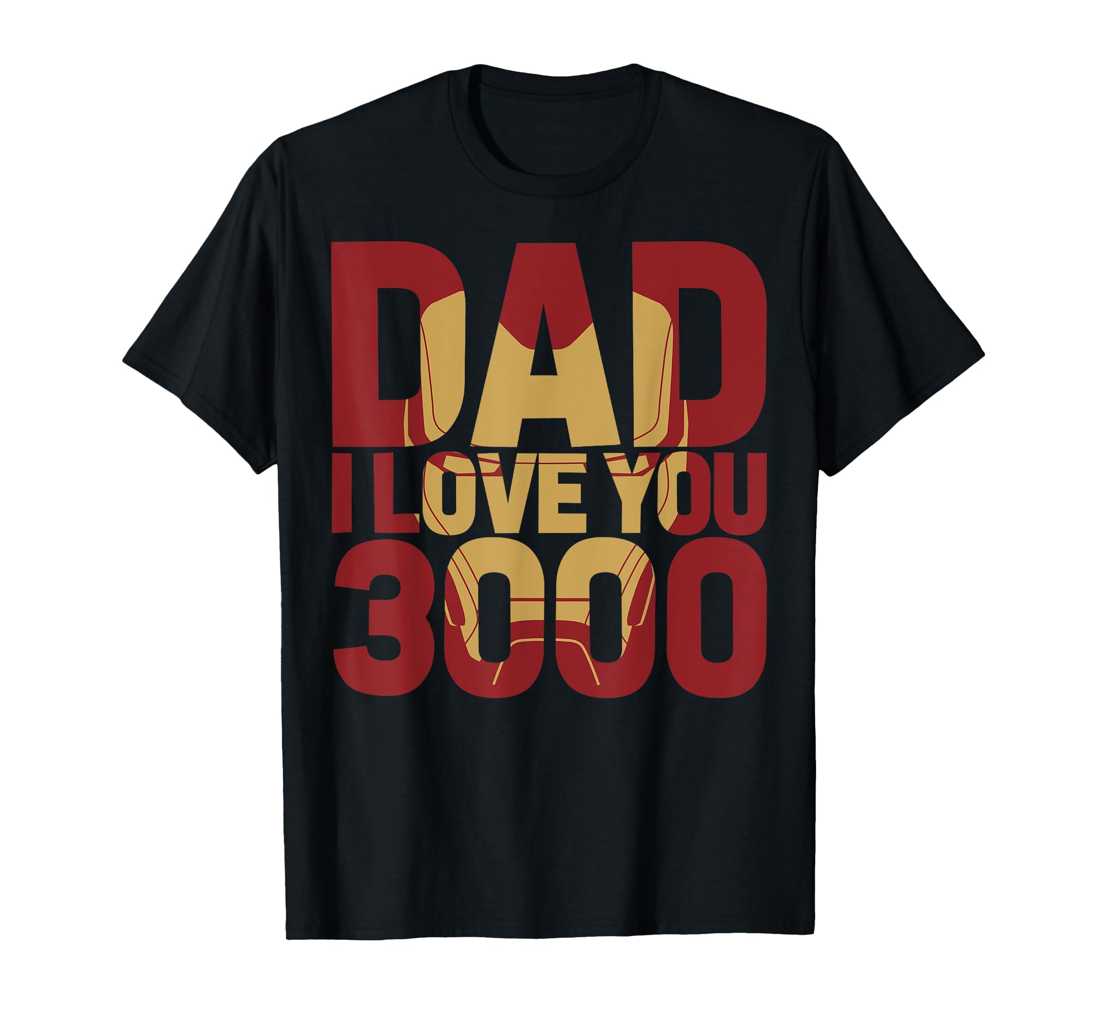 Marvel Iron Man Dad I Love You 3000 Text Fill Father's Day T-Shirt
