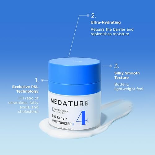 Miniatura 3 de PSL Repair Moisturizer II-Daily Moisturizer Crema facial con ceramidas para piel seca y sensible, hidrata, fortalece la barrera cutánea, calma el