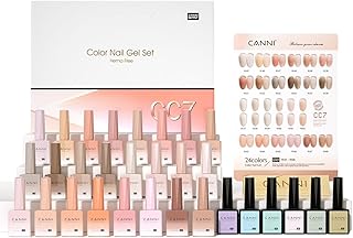 CANNI CC7 30 Pcs 9ML Hema-Free Jelly Gel Nail Polish Set with Base Top C...