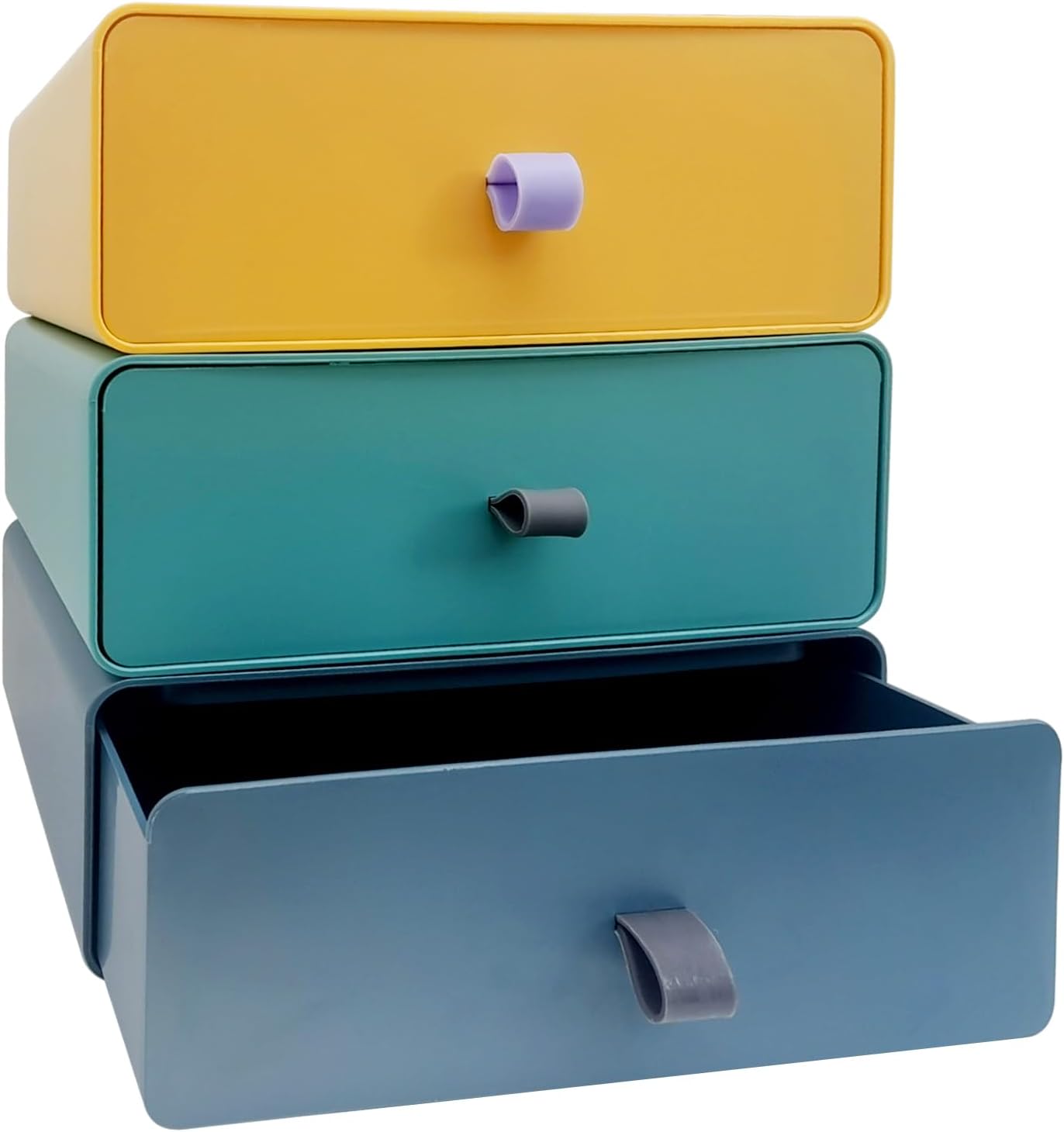 Midogaigai 3 Piece Plastic Drawer Storage Organizer