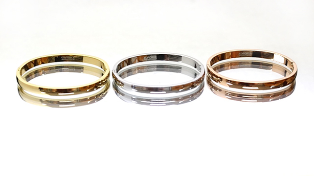 Amazon.com: Edforce Stainless Steel Women's Stackable Bangle