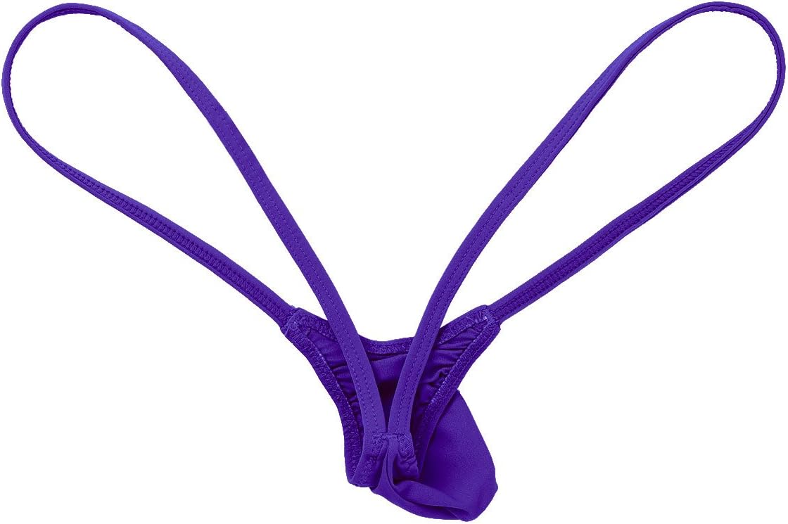 FEESHOW Men's Micro Thong T-Back G-String Jockstrap Pouch Underwear