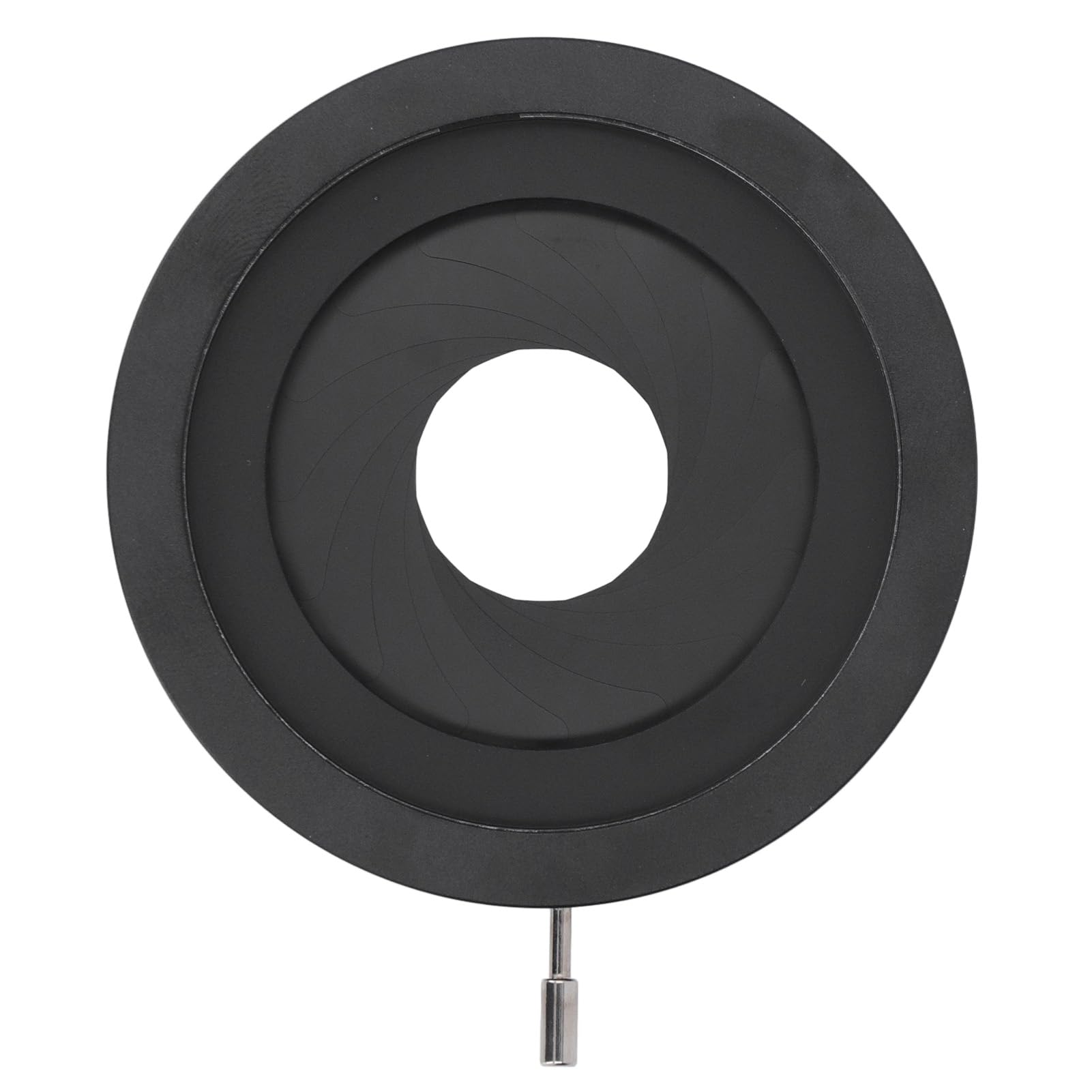 Beufee Adjustable Iris Aperture Diaphragm, 250mm Lens Diaphragm Aluminum Alloy Manual Aperture Adjustable Mechanical Iris Diaphragm for Cameras Microscopes Optical Instruments