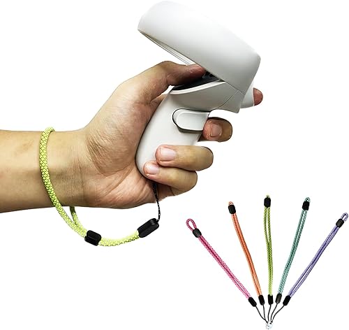 Improved Replacement Wrist Wraps for Oculus Quest 2 Gen Controller, Reflective Hand Straps with Resin Black Stopper, Replacement Adjustable Wrist