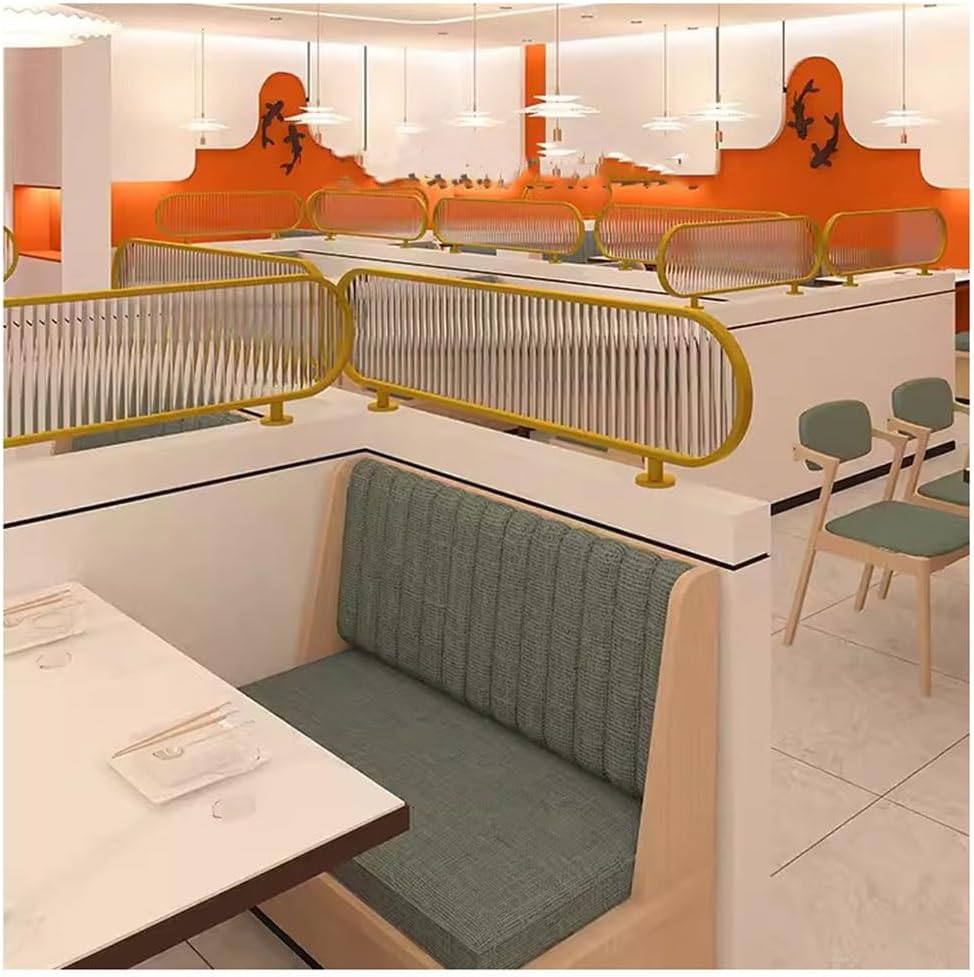 Gold Privacy Panel - Desktop Cubicle Desk Divider, Office Partition Screens, Restaurant Privacy Partitions, Low Fence Divider 100x30cm for Enhanced Workspace Privac