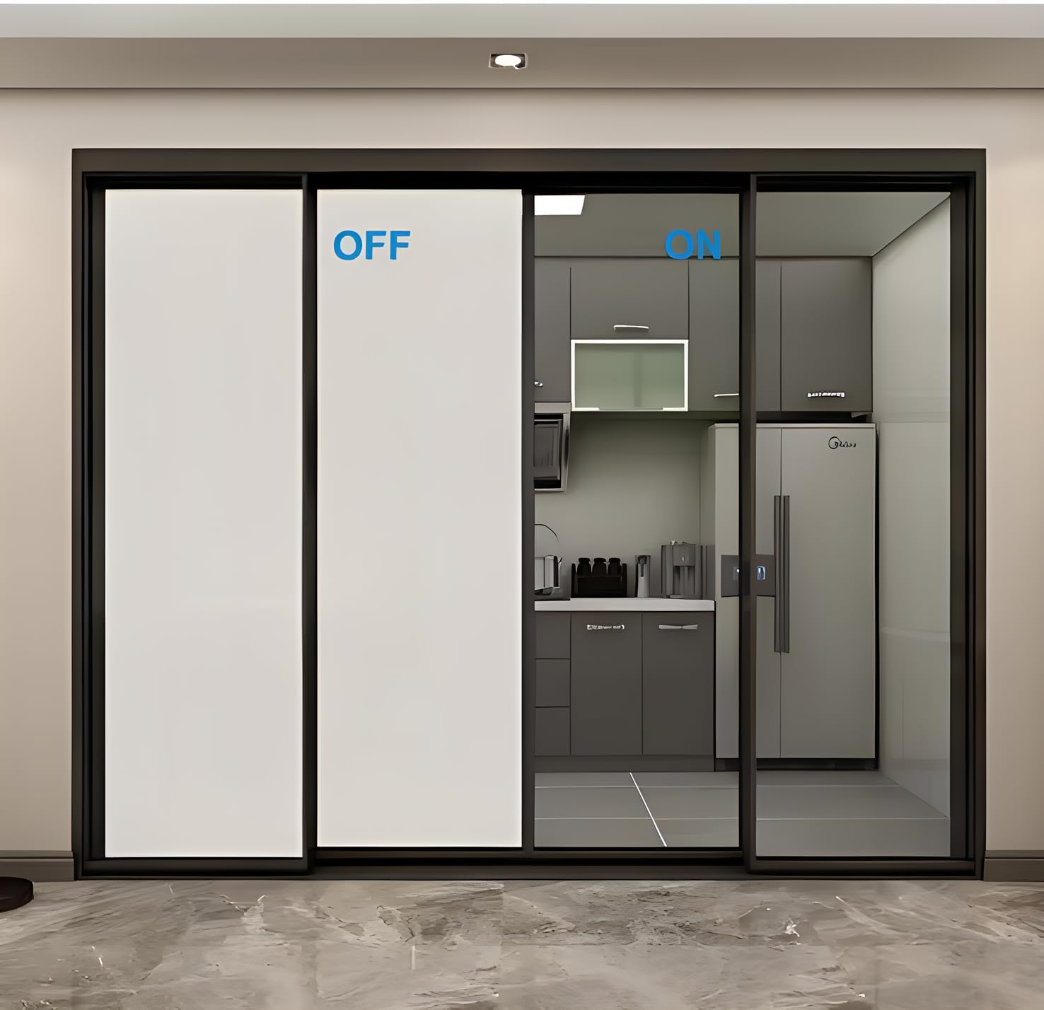 (39.5" x 118.5") Window Privacy Film | PDLC Switchable, Window Film | Smart Film for Windows and Home Office Window | Adhesive Privacy Film | Heat Insulation UV Blocking - Clear to Opaque