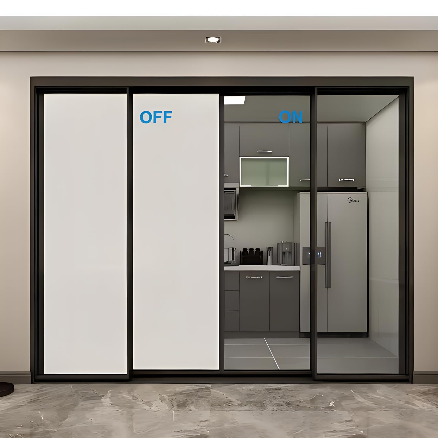 (59.5" x 118.5") | Window Privacy Film | PDLC Switchable, Window Film | Smart Film for Windows & Home Office Window | Adhesive Privacy Film | Heat Insulation UV Blocking-Clear to Opaque, Smart Tint