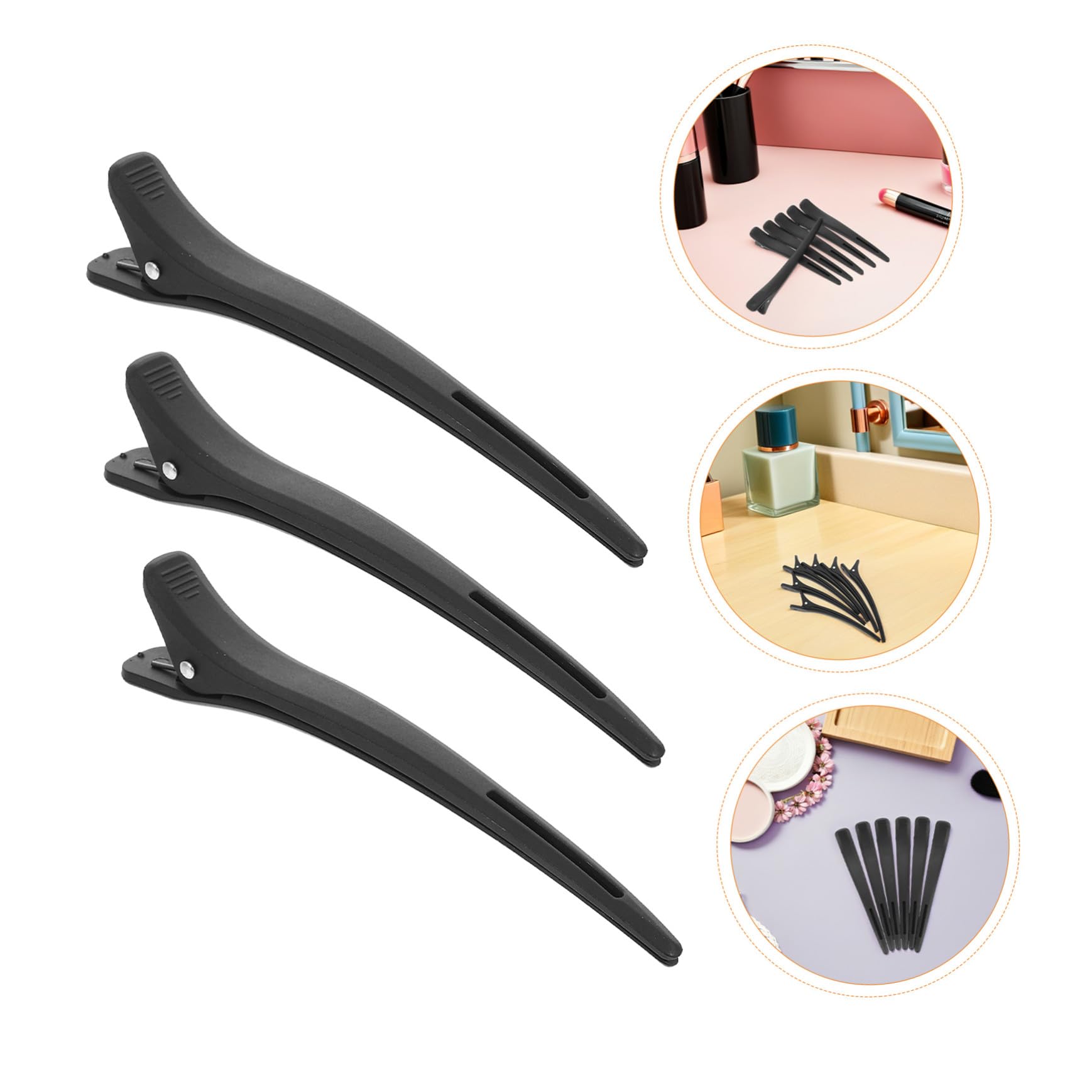FRCOLOR 20 Pezzi Mollette Capelli Donna Antiscivolo Senza Pieghe per Parrucchieri Fermagli Sezionatori per Styling e Colorazione Clip per Capelli Sottile o Spesso Strumenti Salon