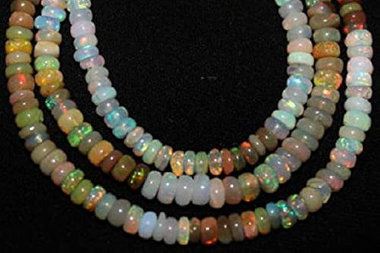 Perles opale d'Éthiopie flashy 3-4mm pour réparer ou sublimer un collier de créateur