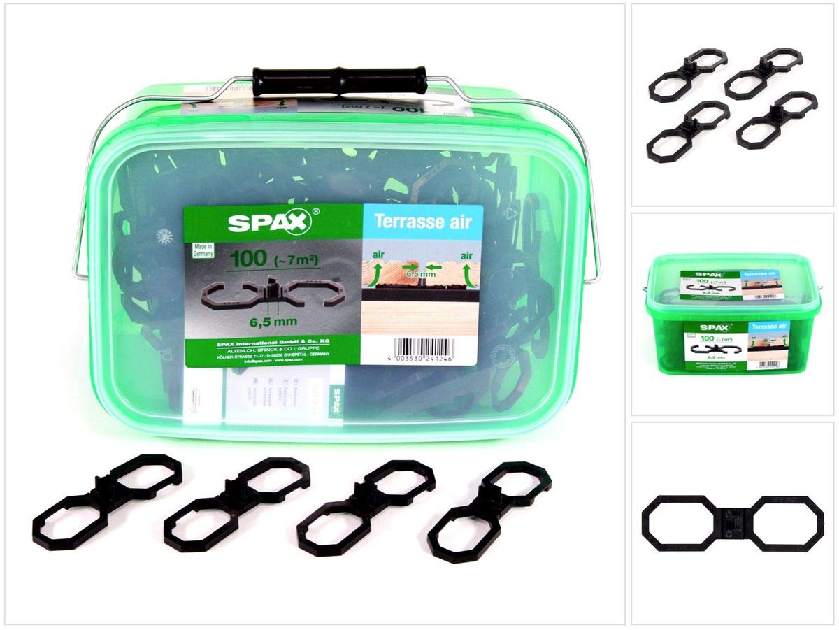Spax Air pour une meilleure ventilation - Dans une boîte avec poignées, noir, 5009422565009