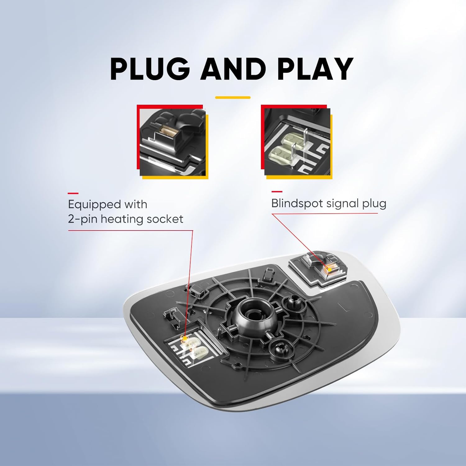 Compatible with 2015 2016 Mazda CX5 Driver Side Mirror, Blind Spot Indicator, Heated, Left Side Mirrors Replacement Glass for Mazda CX-5