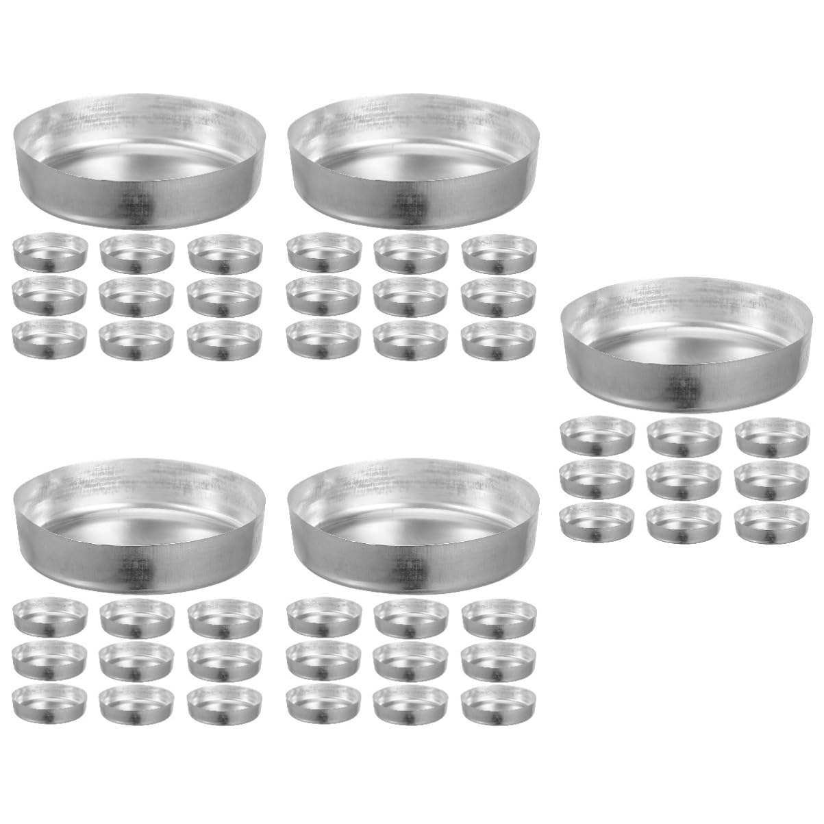 Cabilock 5 Sätze Wiegeschale Messung Pulver Für Proben Wiegen Tabletts Messen Von Wiegebooten Laborzubehör Musterplatten Wiegebehälter Aluminium Silver 10 Stück * 5