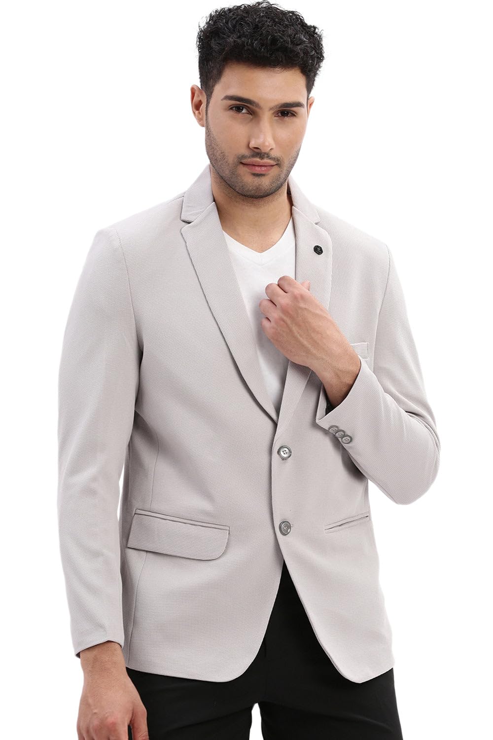 Men Solid Single Breasted Casual Blazer | Notched Lapel Full Sleeves Cotton Blazer for Mens | Slim Fit Regular Length Blazer for Men's-image-46