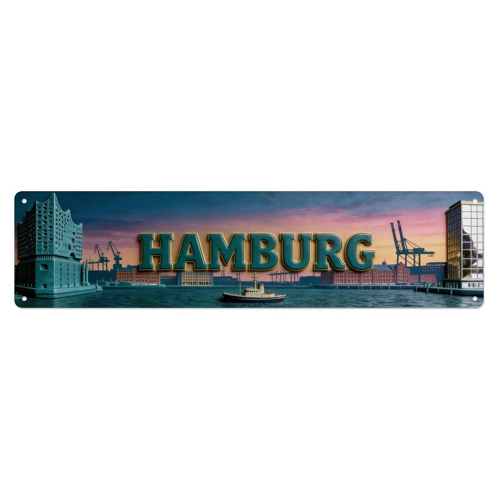 Hamburg Germany Retro Metal Tin Sign