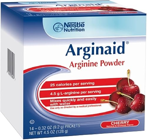 Arginaid Paquete de mezcla en polvo con sabor a cereza intensiva en arginina de 0.32 oz Caja de 56