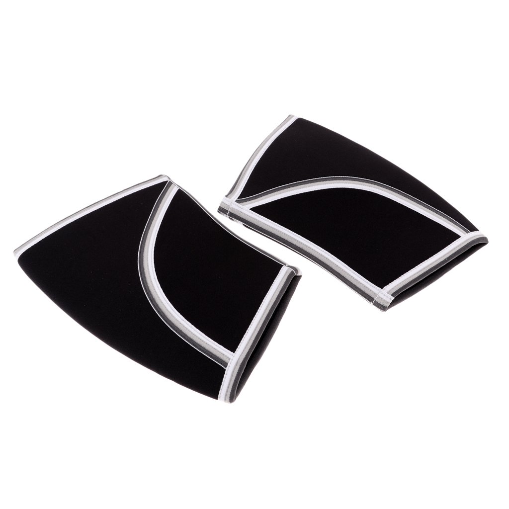 Harilla 1 Par de Rodilleras de Compresión de Neopreno de 7 Mm para Sentadillas de Levantamiento de Pesas Fitness, M