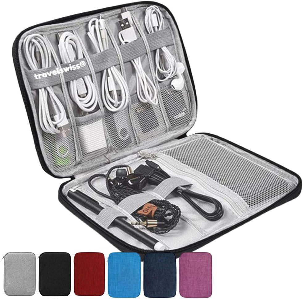 Travel Cable Organizer Pouch – Portable Waterproof Twin Layer Bag for Accessories Travel Cable Organizer Pouch – Portable Waterproof Twin Layer Bag for Accessories
