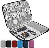 Vista 1 de Travel Case Carry Pouch Electronic Accessories Organizer Portable Waterproof Double Layers All-in-One Storage Bag for Power Bank USB Cable Mouse