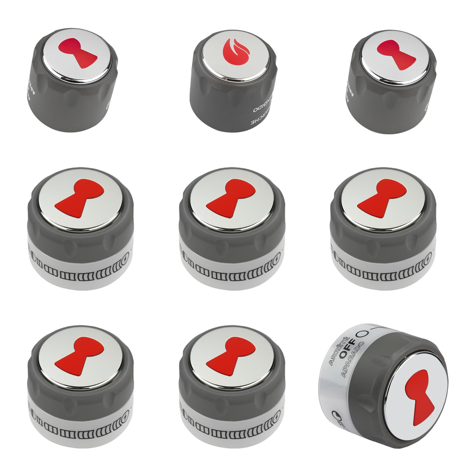 67692 Grill Control Knobs Kit Fit for Weber Summit 660/670(2012 and Newer)