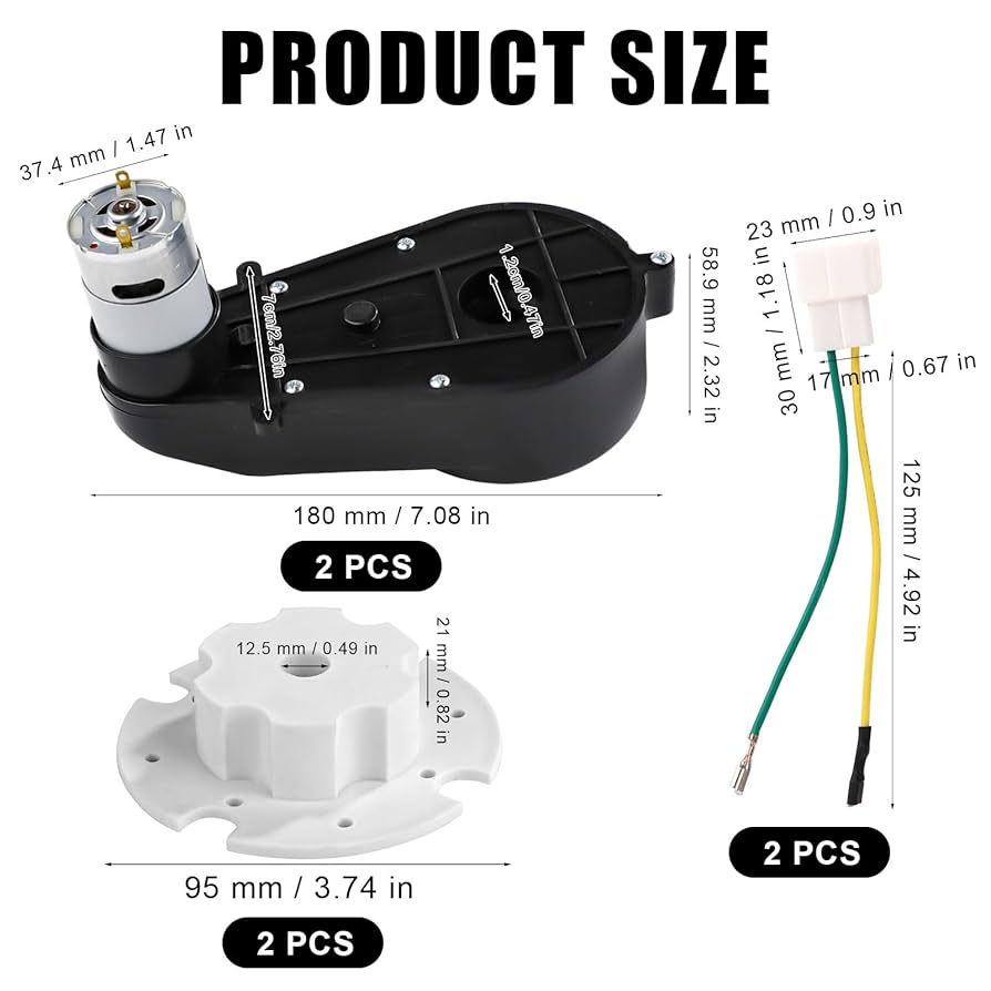 入手困難 TVR ギヤボックス パーツ For Speed Six Car Amazon.com: lasuroa 2pcs 24V Motor Gearbox for Power Wheels