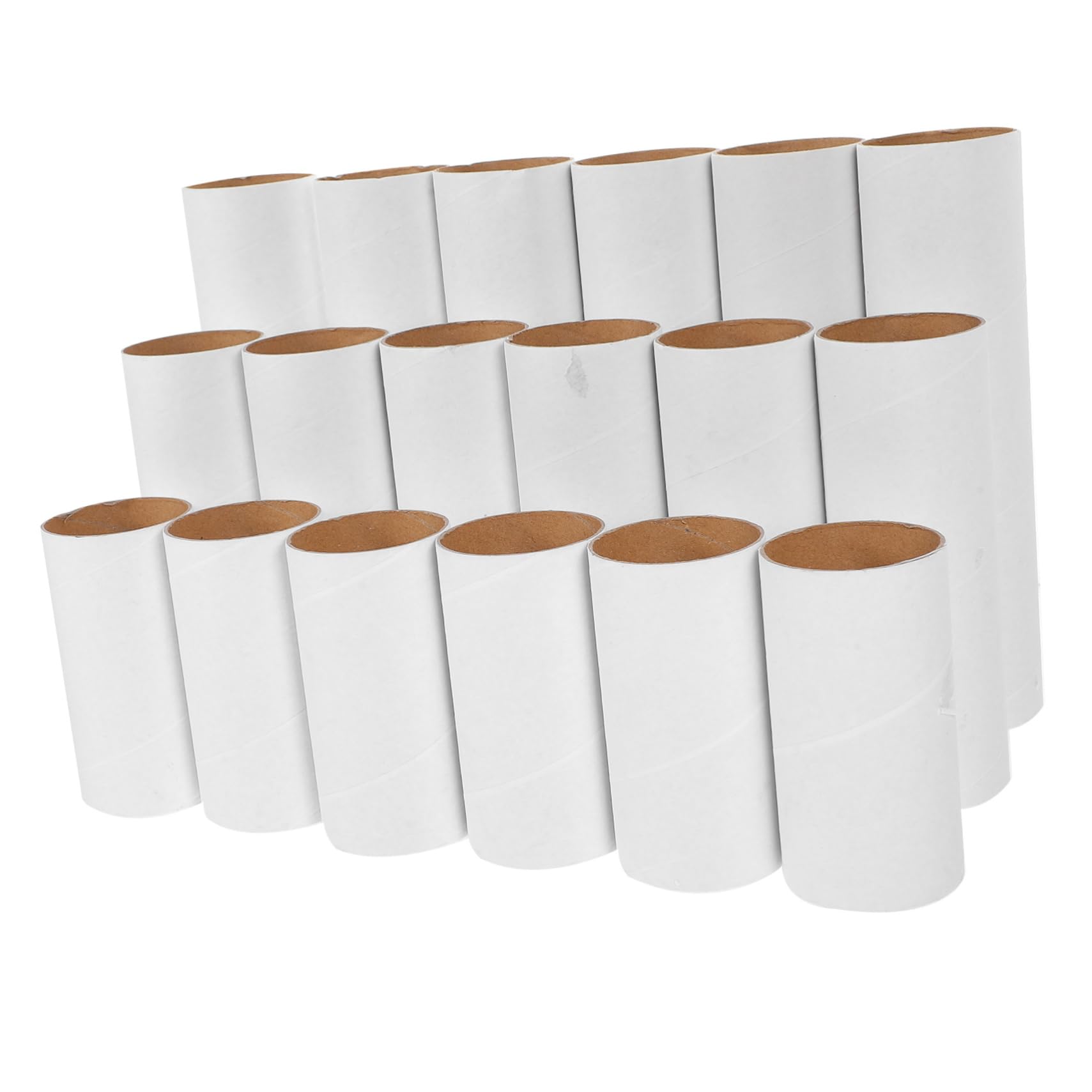 SEWACC 18 Tubos de Cartón de Bricolaje para Manualidades en Papel Blanco, Portátiles y Convenientes para Actividades Creativas y Proyectos Infantiles