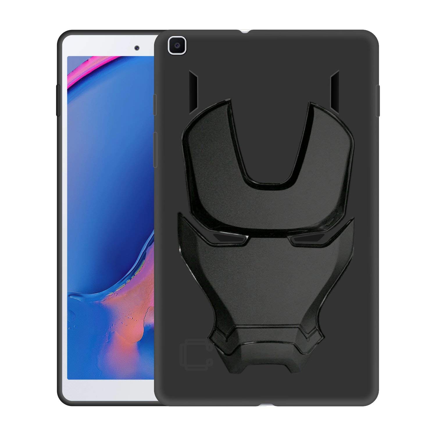 case creation Official 3D Feel Avenger Logo mask Soft Rugged Grip Iron Man Rubber Matte Back Cover for Samsung Galaxy tab a 8.0 (2019) sm-t295 - hd Black Avenger - Black (B083GL6ZB8) Amazon Price History, Amazon Price Tracker