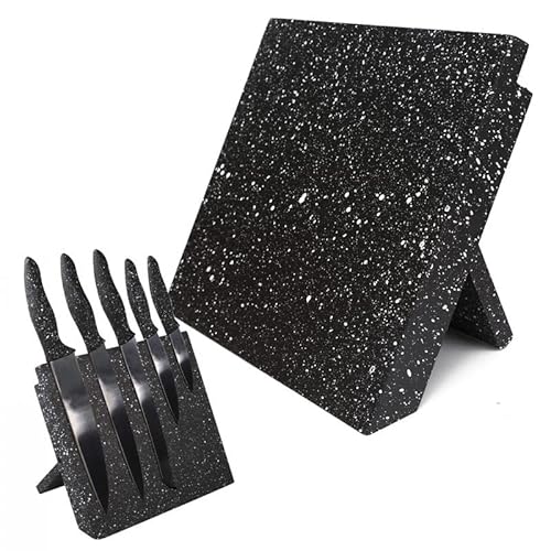 CEPPO MAGNETICO PORTACOLTELLI DA CUCINA IN LEGNO NERO MARMORIZZATO