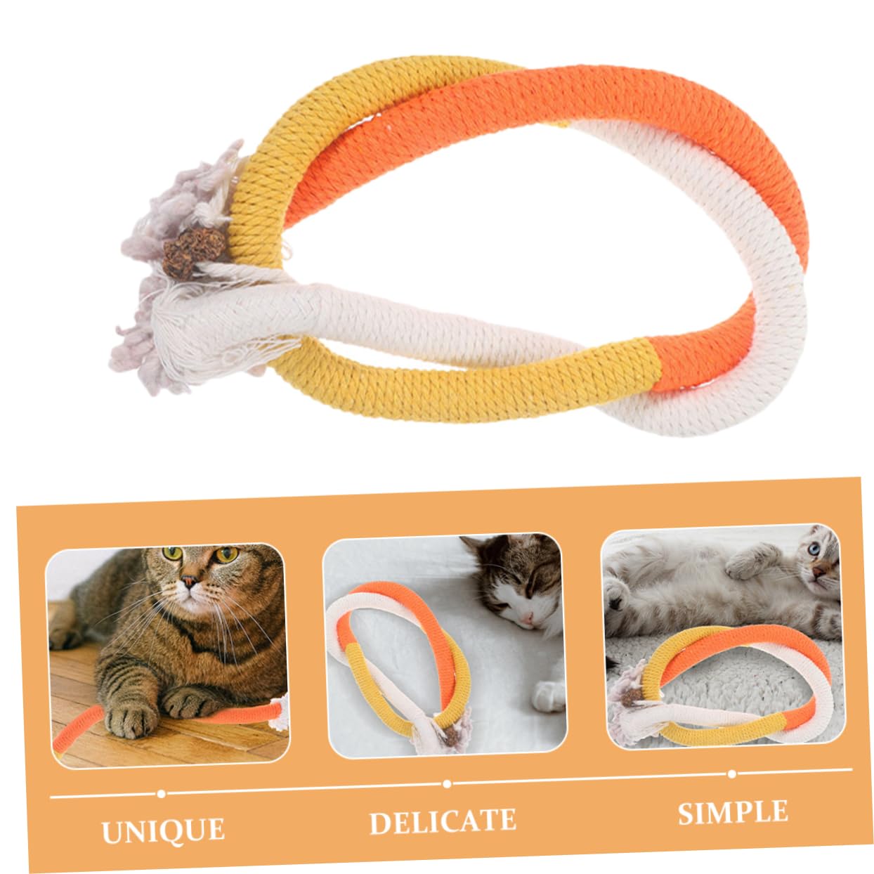 BESPORTBLE 12piezas Juguetes para Gatos De Catnip De Cuerda Masticable para y Aliviar Estrés Juguetes para Mascotas Interiores