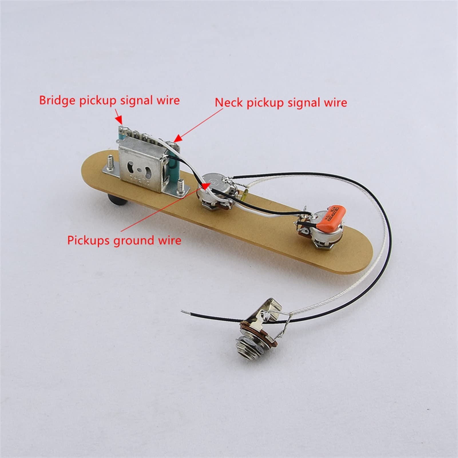 Harnais De Câblage De Guitare Électrique (pots 2x250K + Convertisseur 3 Voies + Sortie) Avec Plaques De Contrôle Pour TL faisceaux câbles guitare