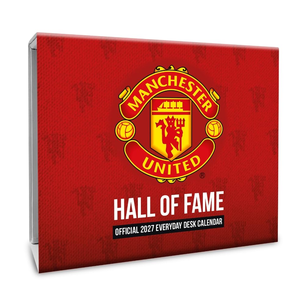 Manchester United FC 2027 Desk Block Calendar Official Licensed Football Club Calendar, Daily Tear-Off Pages, Iconic Man United Imagery & Club Moments, Compact Desktop Format, Gift for Fans